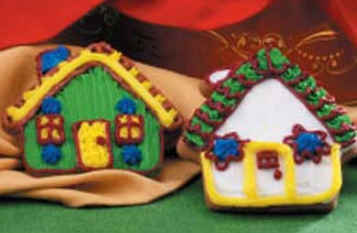 Christmas house cookies