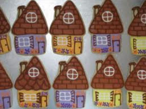 cute house cookies