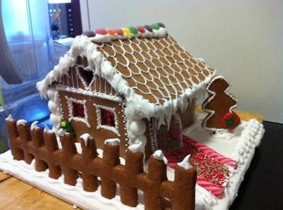 Traditional Czech Cottage Gingerbread House